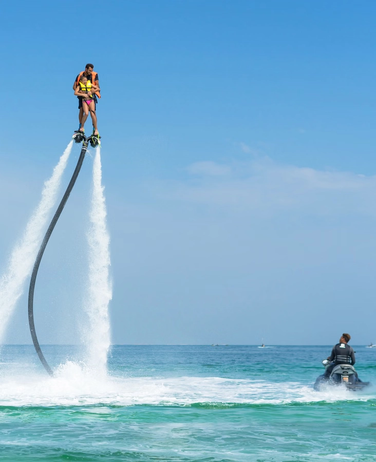 Jet ski on open water